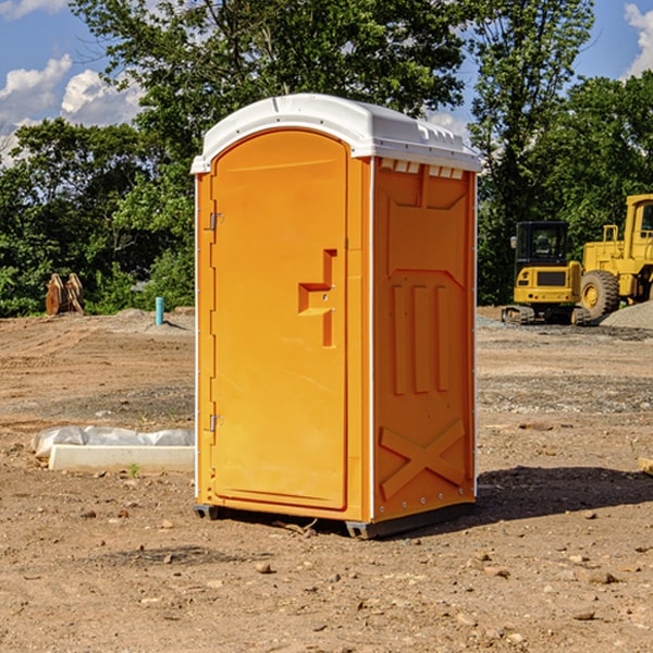 can i customize the exterior of the porta potties with my event logo or branding in Hathaway Pines